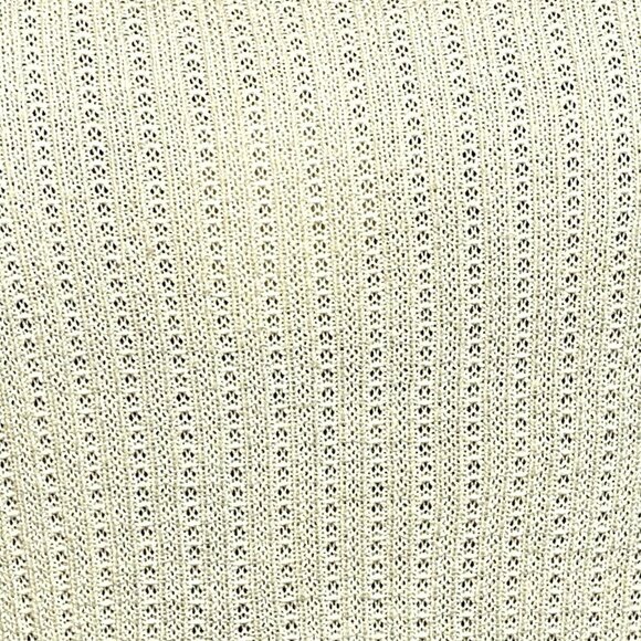 St. John Ivory Short-Sleeve Knit Top L Wool Cashmere Blend Made In USA - Picture 3 of 8